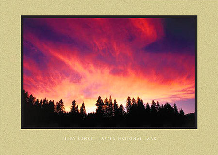 Fiery Sunset, Jasper National Park